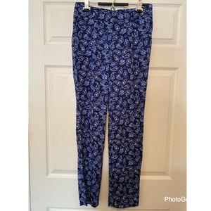 Loft Julie Paisley Floral Pants Size 2